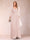 A-Line/Princess V-Neck 3/4 Sleeves Floor-Length Mother of the Bride Dresses with Ruched & Beading
