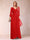 A-Line/Princess V-Neck 3/4 Sleeves Floor-Length Mother of the Bride Dresses with Ruched & Beading