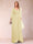 A-Line/Princess V-Neck 3/4 Sleeves Floor-Length Mother of the Bride Dresses with Ruched & Beading