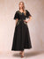 A-Line/Princess V-Neck Short Sleeves Ankle-Length Mother of the Bride Dresses with Sequins & Appliques
