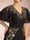 A-Line/Princess V-Neck Short Sleeves Ankle-Length Mother of the Bride Dresses with Sequins & Appliques