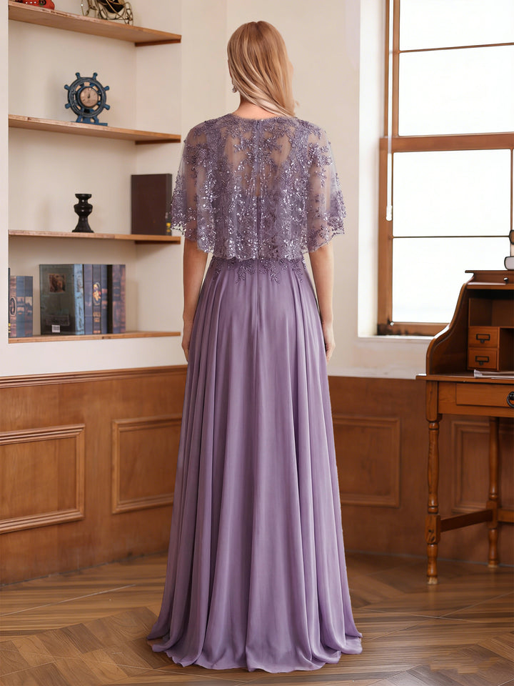 A-Line/Princess Square Neck Sleeveless Floor-Length Two Pieces Mother of the Bride Dresses with Lace &amp; Jacket