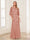 A-Line/Princess Scoop Half Sleeves Floor-Length Mother of the Bride Dresses with Beading&Sequins