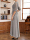 A-Line/Princess Scoop 3/4 Sleeves Ankle-Length Mother of the Bride Dress With Lace & Sash