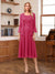 A-Line/Princess Scoop Sleeveless Tea-Length Mother of the Bride Dresses with Lace & Jacket