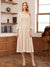 A-Line/Princess Scoop Sleeveless Tea-Length Mother of the Bride Dresses with Lace & Jacket