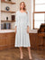 A-Line/Princess Scoop Sleeveless Tea-Length Mother of the Bride Dresses with Lace & Jacket