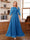 A-Line/Princess Scoop Half Sleeves Ankle-Length Mother of the Bride Dress With Lace & Applique