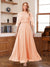 A-Line/Princess Scoop Half Sleeves Ankle-Length Mother of the Bride Dress With Lace & Applique