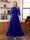 A-Line/Princess Scoop Half Sleeves Ankle-Length Mother of the Bride Dress With Lace & Applique