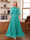 A-Line/Princess Scoop Half Sleeves Ankle-Length Mother of the Bride Dress With Lace & Applique