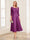 A-Line/Princess Scoop 3/4 Sleeves Tea-Length Mother of the Bride Dresses with Applique & Lace