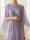 A-Line/Princess Scoop Half Sleeves Floor-Length Mother of the Bride Dresses with Ruffles