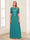 A-Line/Princess Scoop Half Sleeves Floor-Length Mother of the Bride Dresses with Applique & Lace