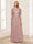 A-Line/Princess Scoop Half Sleeves Floor-Length Mother of the Bride Dresses with Applique & Lace