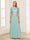 A-Line/Princess Scoop Half Sleeves Floor-Length Mother of the Bride Dresses with Applique & Lace