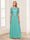 A-Line/Princess Scoop Half Sleeves Floor-Length Mother of the Bride Dresses with Applique & Lace