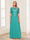 A-Line/Princess Scoop Half Sleeves Floor-Length Mother of the Bride Dresses with Applique & Lace