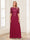 A-Line/Princess Scoop Half Sleeves Floor-Length Mother of the Bride Dresses with Applique & Lace