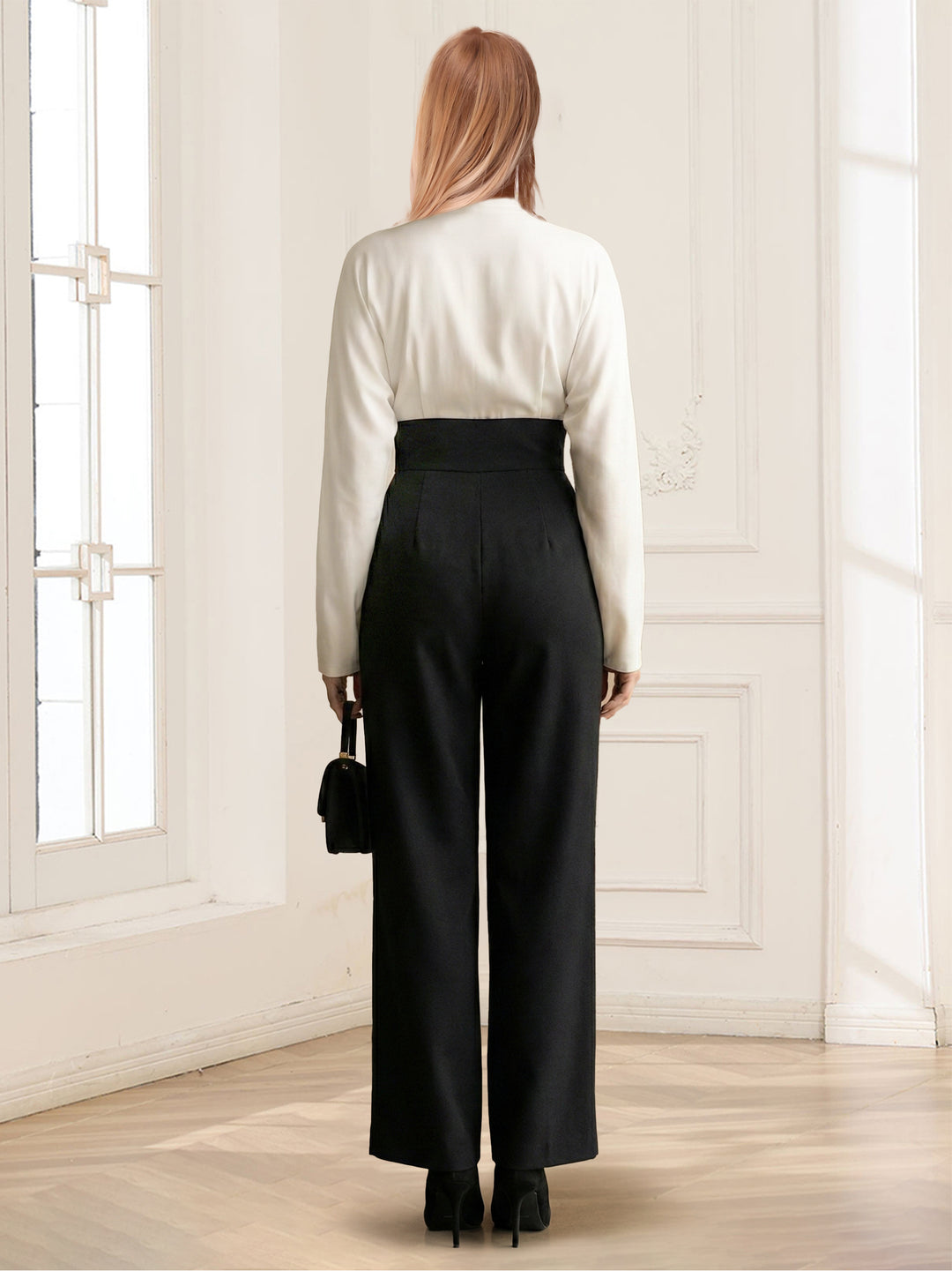 Jumpsuits V-Neck Long Sleeves Ankle-Length Mother of the Bride Dresses with Ruched