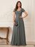 A-Line/Princess Scoop Short Sleeves Floor-Length Mother of the Bride Dresses with Lace