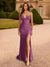 Trumpet/Mermaid Sweetheart Strapless Basque Waist Prom Dresses With Split Side