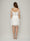 Sheath/Column Off-the-Shoulder Short Sleeves Basque Waist Prom Dresses with Feather