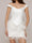 Sheath/Column Off-the-Shoulder Short Sleeves Basque Waist Prom Dresses with Feather