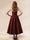 A-Line/Princess Strapless Sleeveless Basque Waist Prom Dresses with Ruched