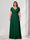 A-Line/Princess V-Neck Short Sleeves Chiffon Plus Size Bridesmaid Dresses With Bowknot