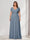 A-Line/Princess V-Neck Short Sleeves Chiffon Plus Size Bridesmaid Dresses With Bowknot