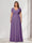 A-Line/Princess V-Neck Short Sleeves Chiffon Plus Size Bridesmaid Dresses With Bowknot