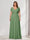 A-Line/Princess V-Neck Short Sleeves Chiffon Plus Size Bridesmaid Dresses With Bowknot