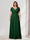 A-Line/Princess V-Neck Short Sleeves Chiffon Plus Size Bridesmaid Dresses With Bowknot