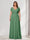 A-Line/Princess V-Neck Short Sleeves Chiffon Plus Size Bridesmaid Dresses With Bowknot