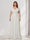 A-Line/Princess V-Neck Short Sleeves Chiffon Plus Size Bridesmaid Dresses With Bowknot