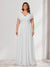 A-Line/Princess V-Neck Short Sleeves Chiffon Plus Size Bridesmaid Dresses With Bowknot