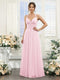 A-Line/Princess Halter Sweetheart Sleeveless Chiffon Bridesmaid Dresses with Ruched