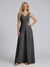 Jumpsuit V-Neck Sleeveless Chiffon Bridesmaid Dresses with Split Side