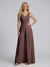 Jumpsuit V-Neck Sleeveless Chiffon Bridesmaid Dresses with Split Side