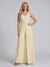Jumpsuit V-Neck Sleeveless Chiffon Bridesmaid Dresses with Split Side