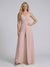 Jumpsuit V-Neck Sleeveless Chiffon Bridesmaid Dresses with Split Side