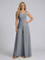 Jumpsuit V-Neck Sleeveless Chiffon Bridesmaid Dresses with Split Side