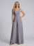 Jumpsuit V-Neck Sleeveless Chiffon Bridesmaid Dresses with Split Side