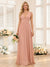 A-Line/Princess V-Neck Sleeveless Chiffon Bridesmaid Dresses with Ruffles