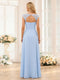 A-Line/Princess Sweetheart Sleeveless Chiffon Bridesmaid Dresses With Lace