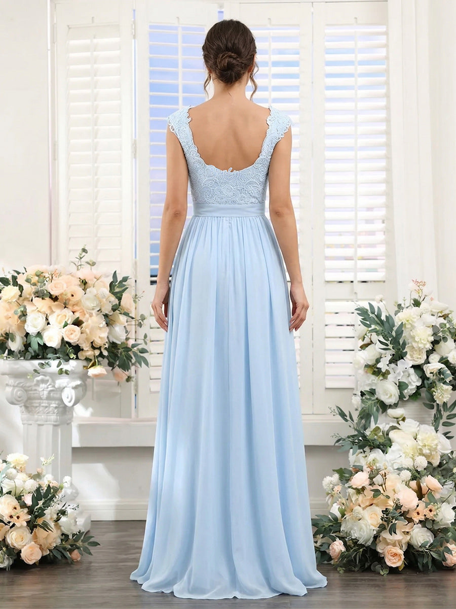 A-Line/Princess Sweetheart Sleeveless Bridesmaid Dresses With Lace &amp; Applique