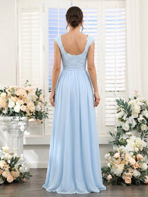 A-Line/Princess Sweetheart Sleeveless Bridesmaid Dresses With Lace & Applique
