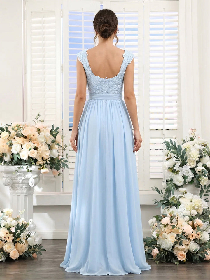 A-Line/Princess Sweetheart Sleeveless Bridesmaid Dresses With Lace &amp; Applique