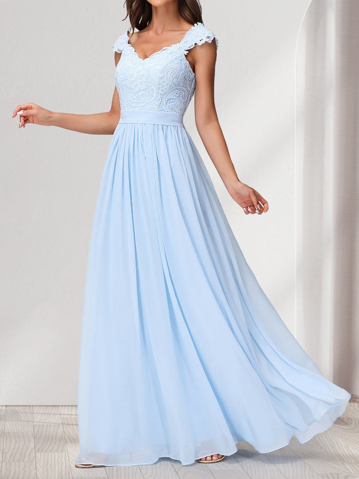 A-Line/Princess Sweetheart Sleeveless Bridesmaid Dresses With Lace &amp; Applique